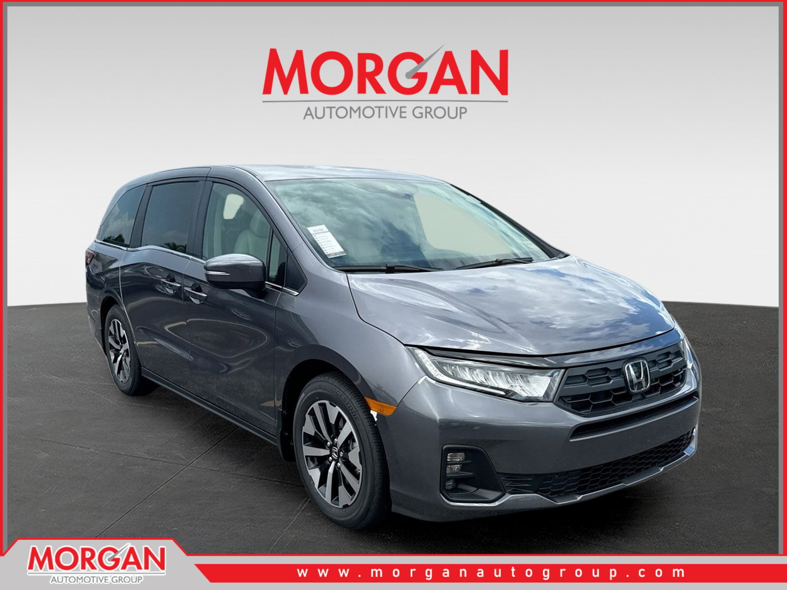 2026 Honda Odyssey EX-L in Modern Steel Metallic — front three-quarter view