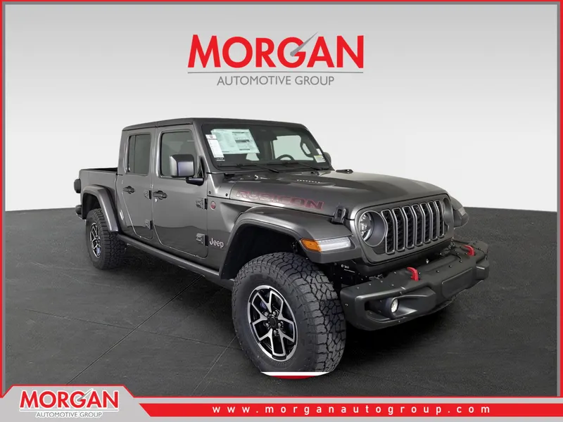 2026 Jeep Gladiator Rubicon in Gray — front three-quarter view