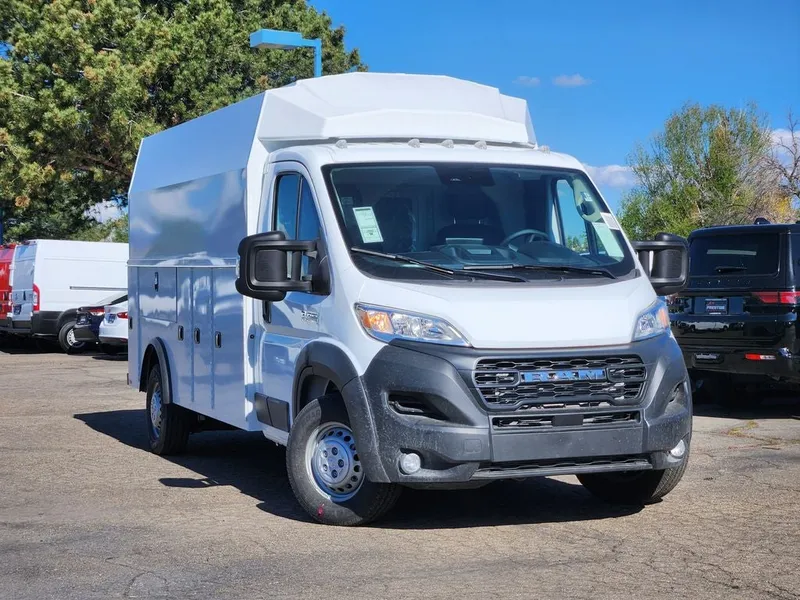 2026 RAM Promaster RAM PROMASTER 3500 TRADESMAN CUTAWAY 159' WB / 104' CA in Bright White Clear-Coat Exterior Paint — front...