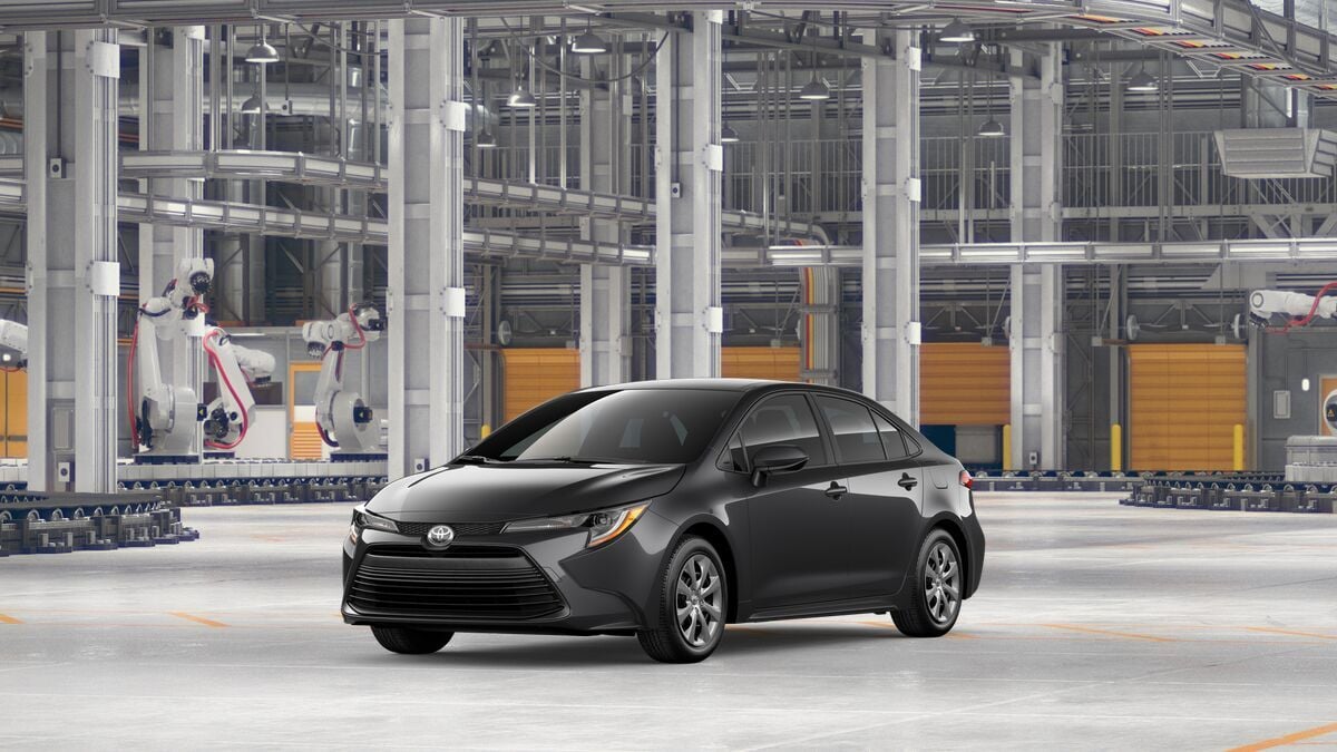 2026 Toyota Corolla LE in Underground — front three-quarter view