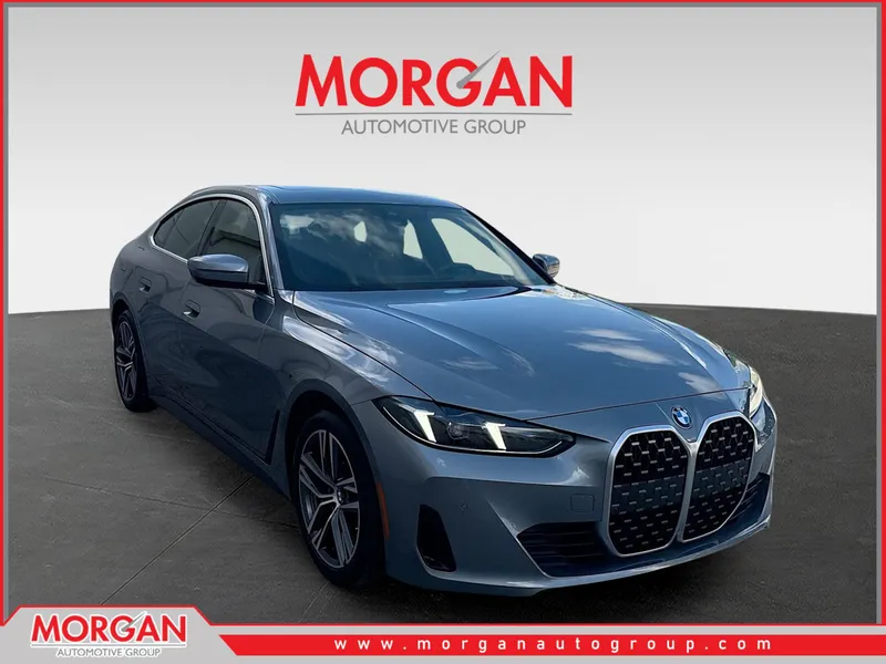2025 BMW 4 Series 430i xDrive in Gray Metallic — front three-quarter view