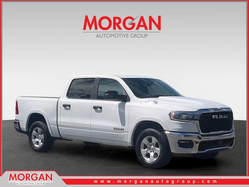2025 Ram 1500 Big Horn/Lone Star in White — front three-quarter view