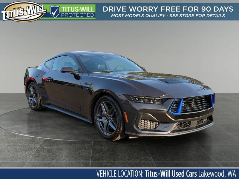 2024 Ford Mustang GT Premium in Grey — front three-quarter view