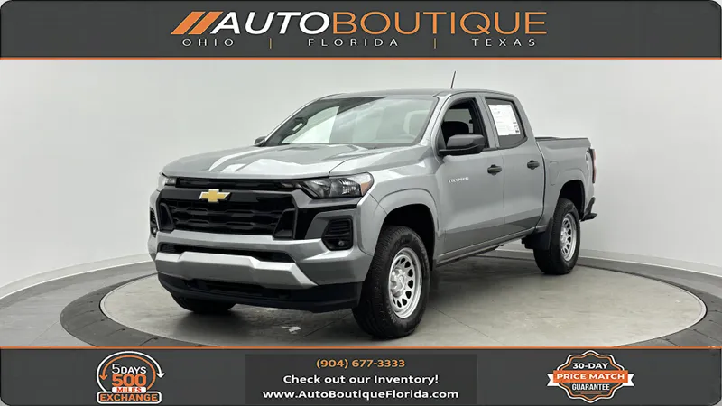 2026 Chevrolet Colorado 2WD Work Truck in Sterling Gray Metallic — front three-quarter view