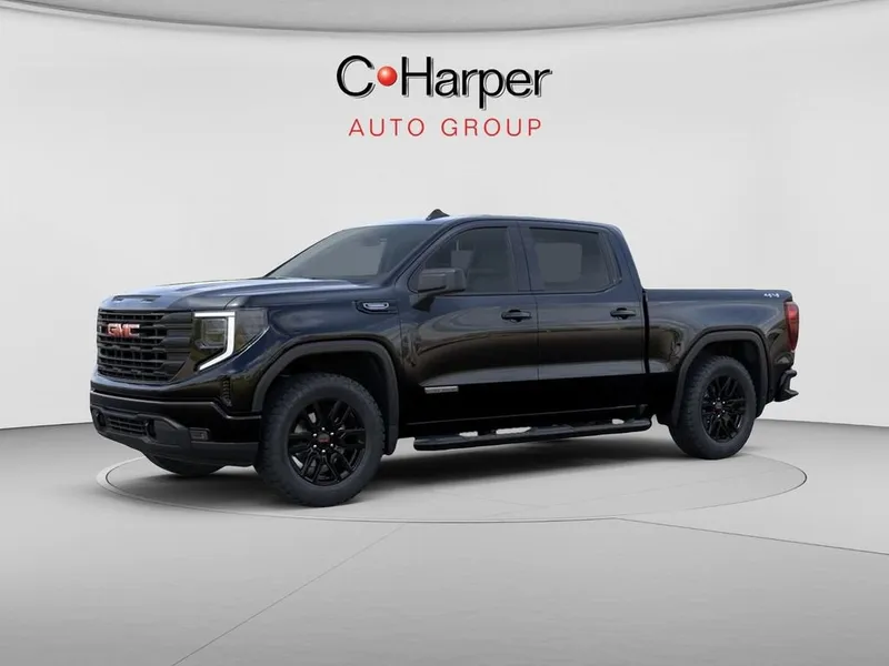 2026 GMC Sierra 1500 Elevation in Onyx Black — front three-quarter view
