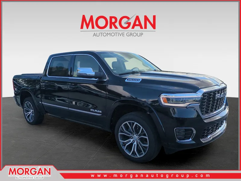 2026 Ram 1500 Tungsten in Black — front three-quarter view