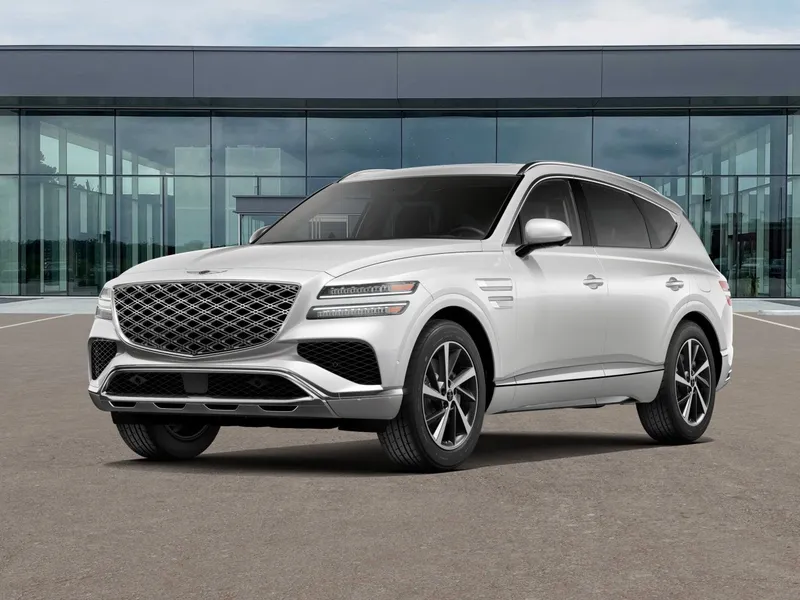2026 Genesis GV80 3.5T ADVANCED in Uyuni White — front three-quarter view