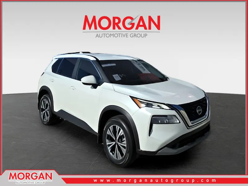 2023 Nissan Rogue SV in White — front three-quarter view
