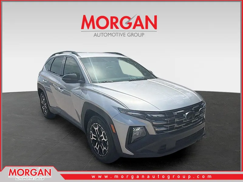 2025 Hyundai Tucson XRT in Shimmering Silver — front three-quarter view