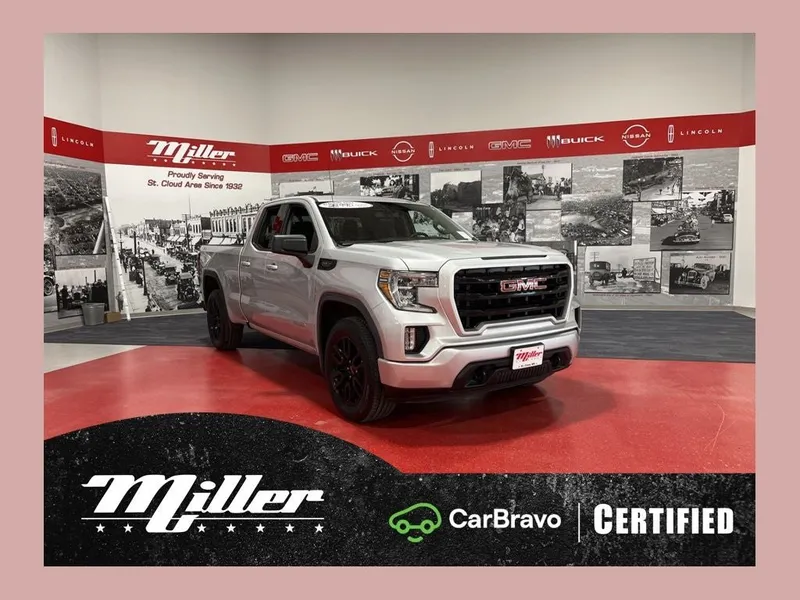 2022 GMC Sierra 1500 Limited Elevation Carbravo Certified in Quicksilver Metallic — front three-quarter view