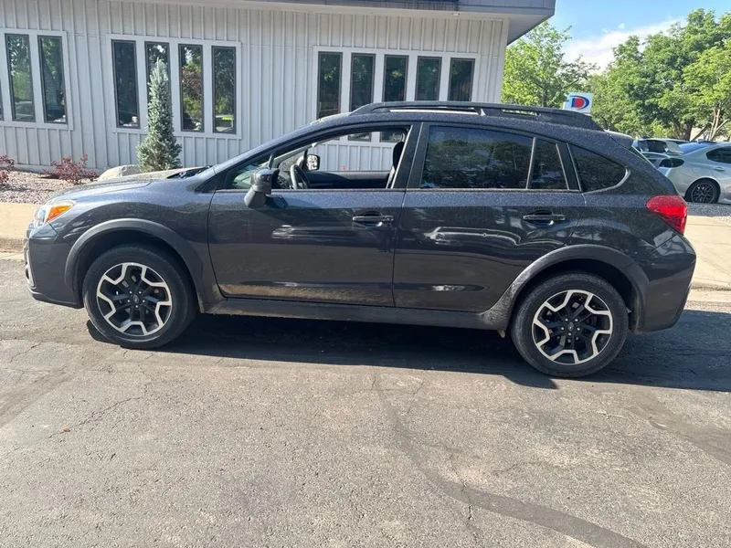 2017 Subaru Crosstrek Premium in Dark Gray Metalli — front three-quarter view