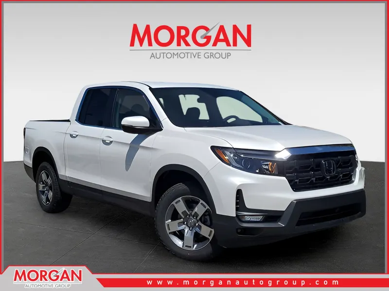 2026 Honda Ridgeline RTL in Platinum White Pearl — front three-quarter view