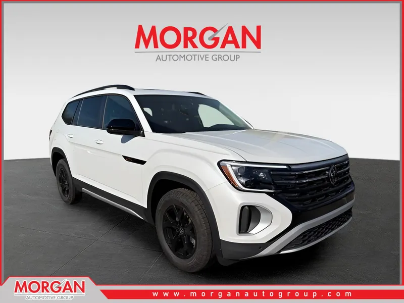 2026 Volkswagen Atlas SE Peak Edition in White — front three-quarter view