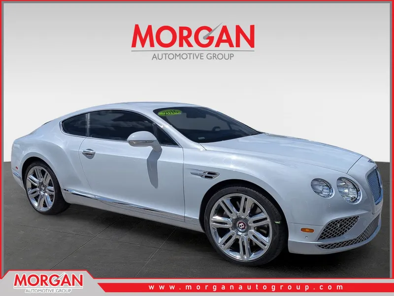 2016 Bentley Continental GT V8 in Ice Metallic — front three-quarter view