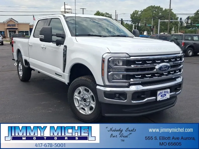 2026 Ford F-250SD XLT in Oxford White — front three-quarter view