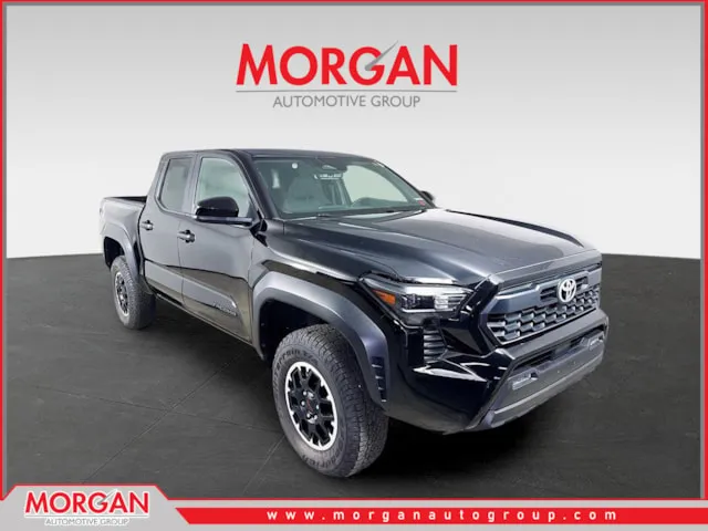 2024 Toyota Tacoma TRD Off-Road in Black — front three-quarter view