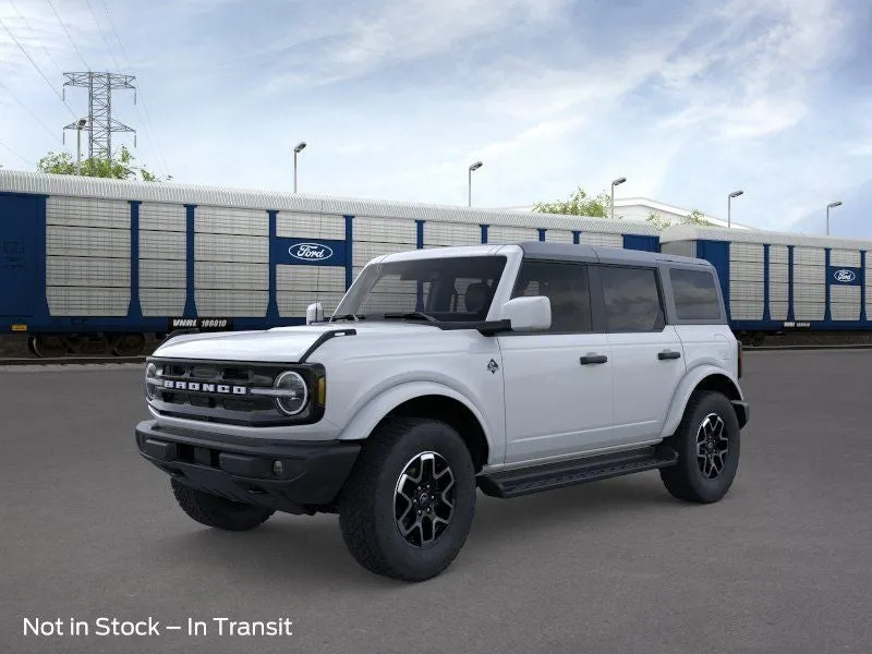2026 Ford Bronco Outer Banks in Oxford White — front three-quarter view