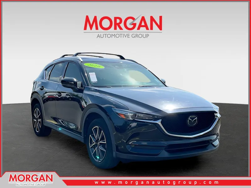 2018 Mazda CX-5 Grand Touring in Black — front three-quarter view