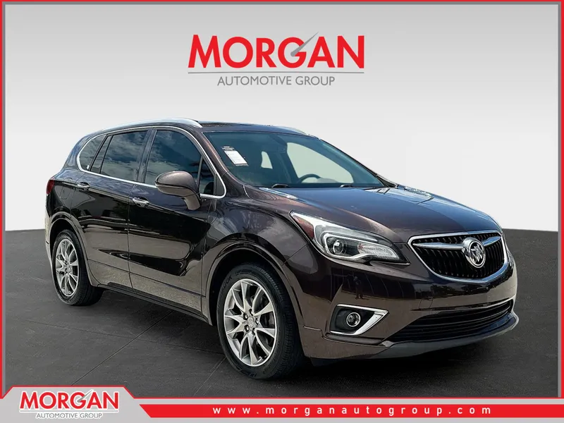 2020 Buick Envision Essence in Espresso Metallic — front three-quarter view