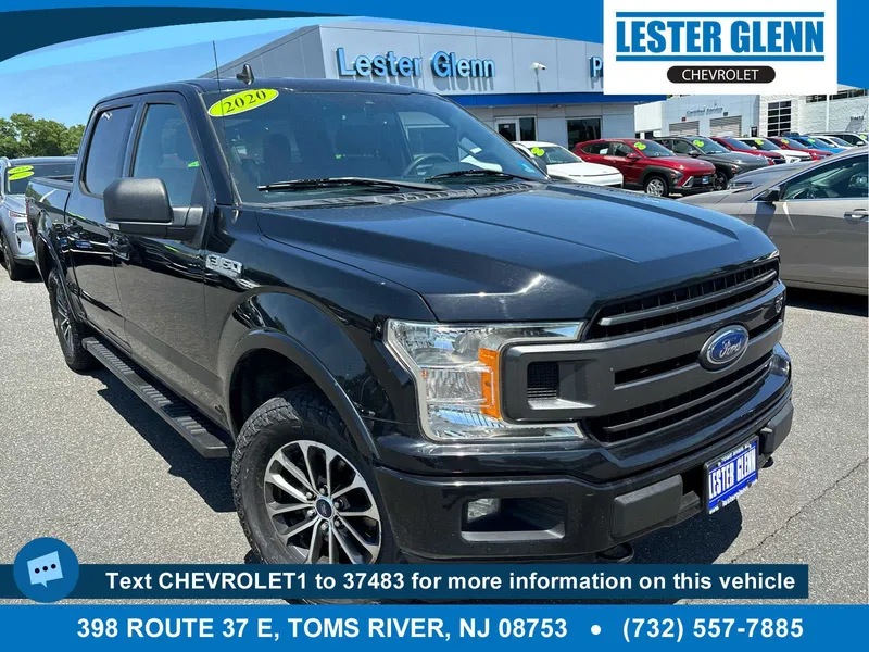 2020 Ford F-150 XLT in Black — front three-quarter view