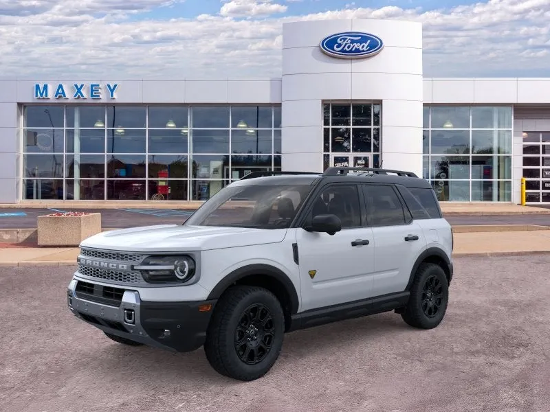 2026 Ford Bronco Sport Badlands® in Oxford White — front three-quarter view