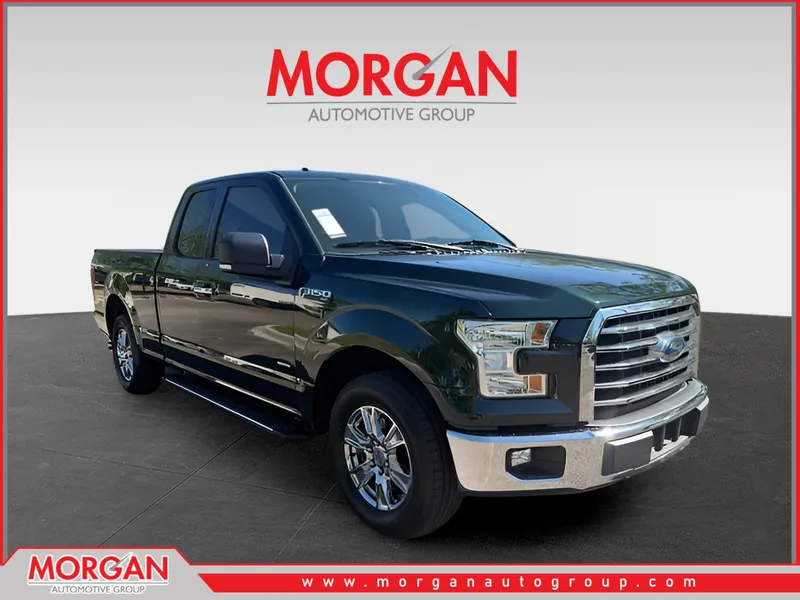 2016 Ford F-150 XLT in Green — front three-quarter view