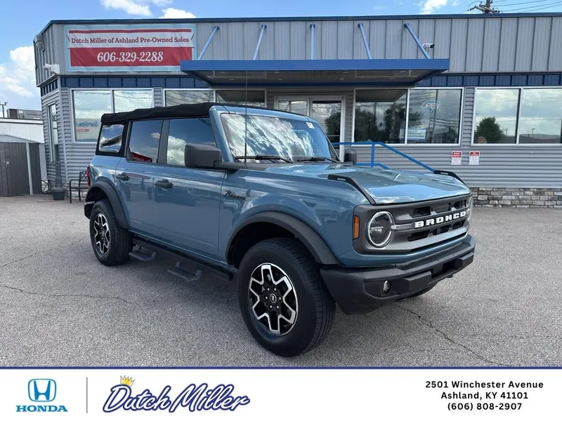 2022 Ford Bronco Big Bend in Area 51 — front three-quarter view