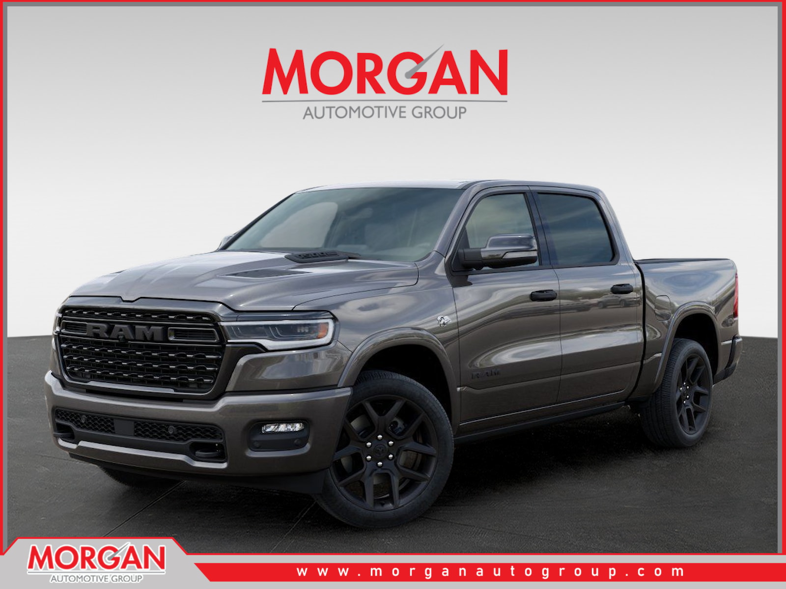2026 Ram 1500 Limited in Gray — front three-quarter view