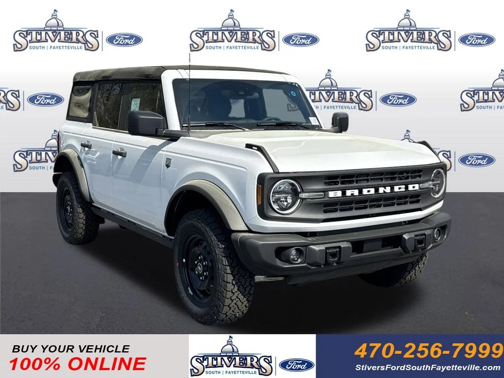 2026 Ford Bronco Big Bend in White — front three-quarter view