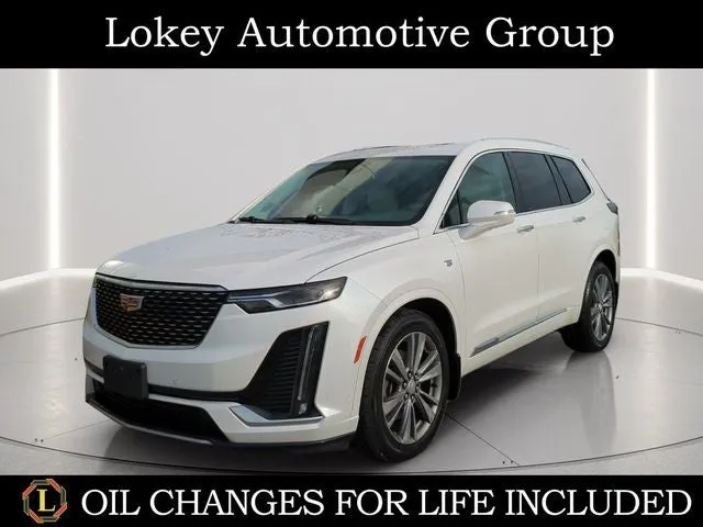 2020 Cadillac XT6 Premium Luxury in Crystal White Tricoat — front three-quarter view