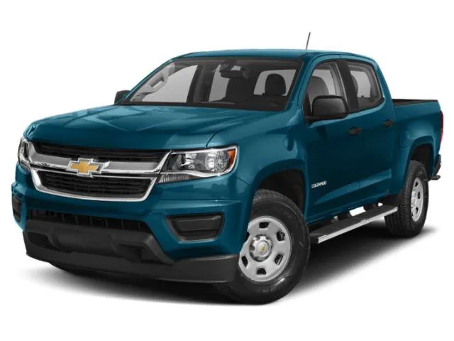 2019 Chevrolet Colorado 4WD Work Truck in Satin Steel Metallic — front three-quarter view