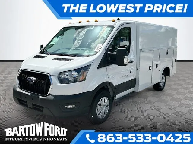2024 Ford Transit-350 Base in Oxford White — front three-quarter view