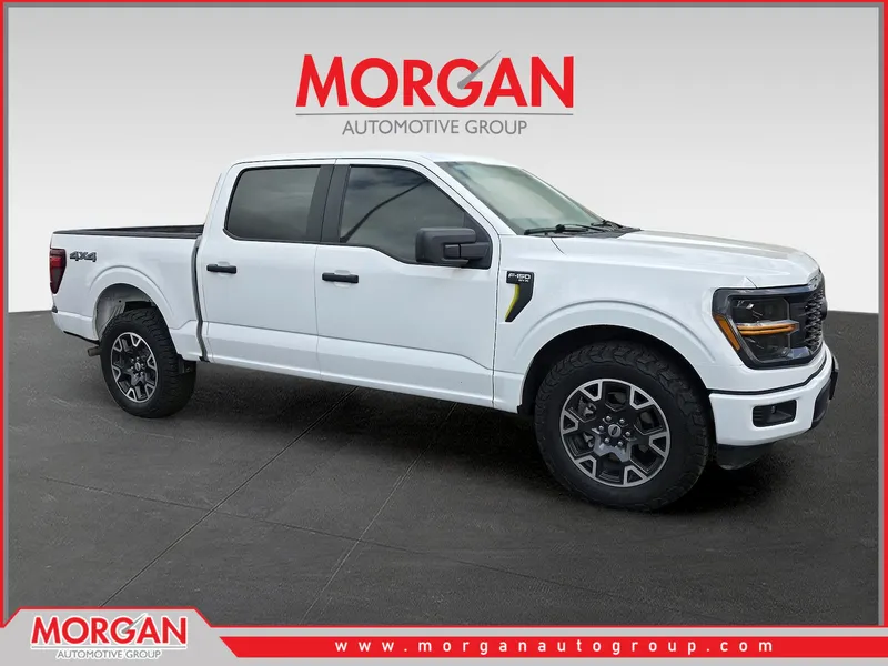 2024 Ford F-150 STX in White — front three-quarter view