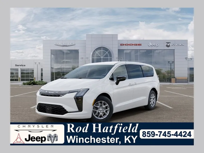 2027 Chrysler Pacifica PACIFICA SELECT in Bright White Clear-Coat Exterior Paint — front three-quarter view