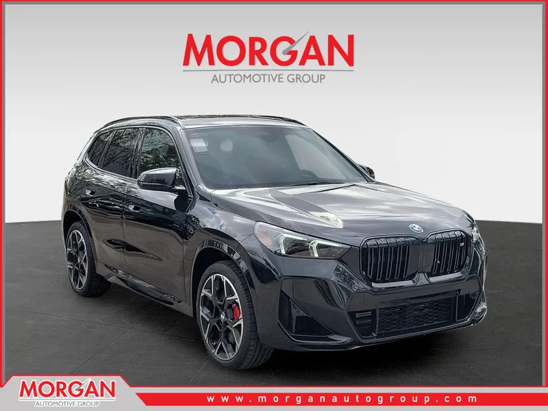 2026 BMW X1 M35i in Black Sapphire Metallic — front three-quarter view