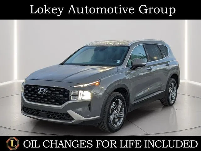 2023 Hyundai Santa Fe SEL in Hampton Gray — front three-quarter view