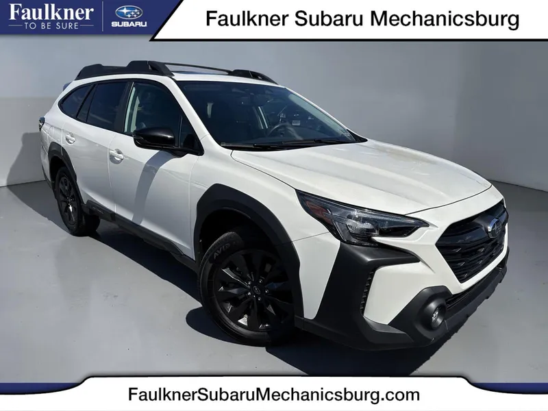 2024 Subaru Outback Onyx Edition XT AWD in Crystal White Pearl — front three-quarter view