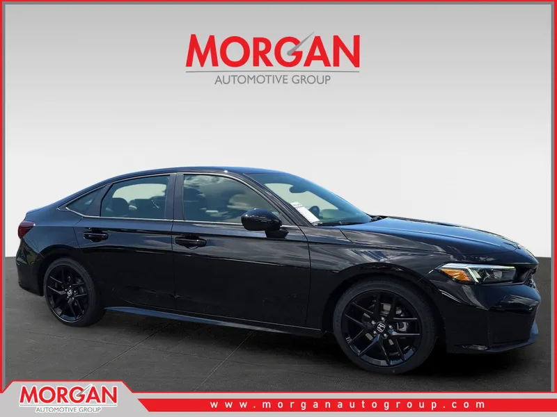2026 Honda Civic Sport in Black — front three-quarter view