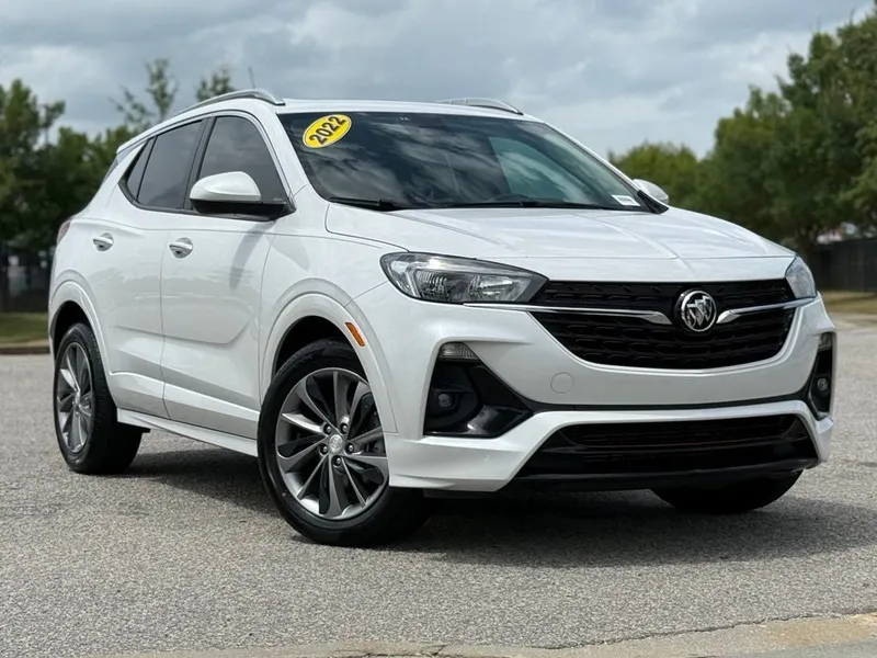 2022 Buick Encore GX Select in White Frost — front three-quarter view