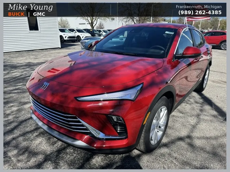 2026 Buick Envista Preferred in Brilliant Red — front three-quarter view