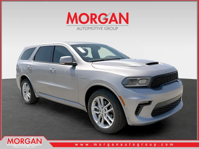 2021 Dodge Durango R/T in Silver — front three-quarter view