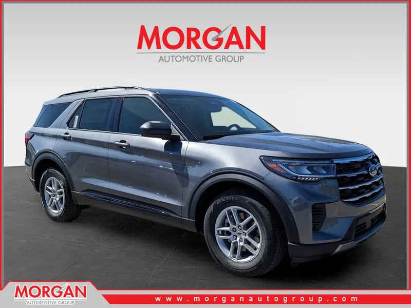 2026 Ford Explorer Active in Gray — front three-quarter view