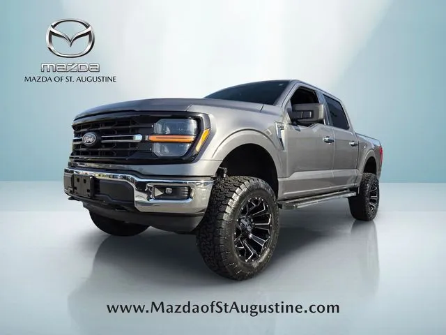 2025 Ford F-150 XLT in Gray — front three-quarter view