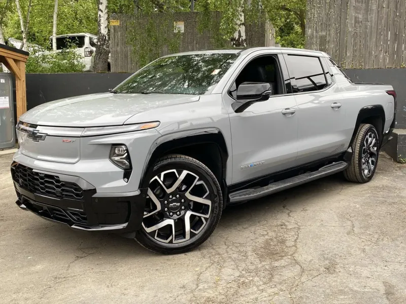 2025 Chevrolet Silverado EV RST - Max Range in Slate Gray Metallic — front three-quarter view