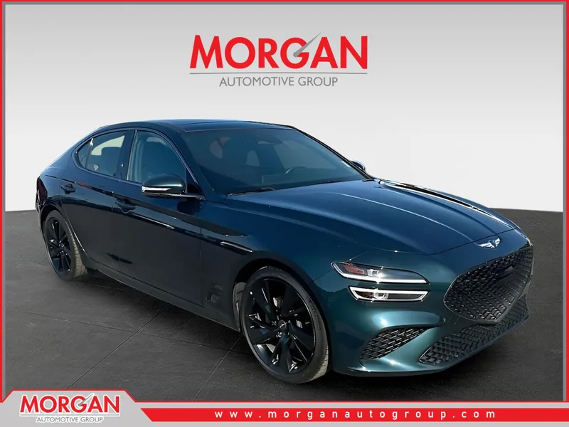 2023 Genesis G70 2.0T in Blue — front three-quarter view