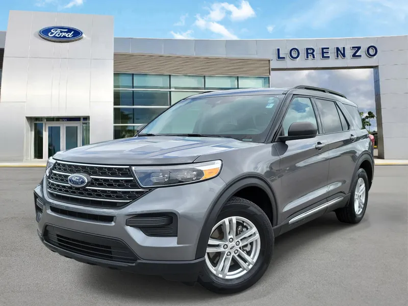 2024 Ford Explorer XLT in Carbonized Gray Metallic — front three-quarter view