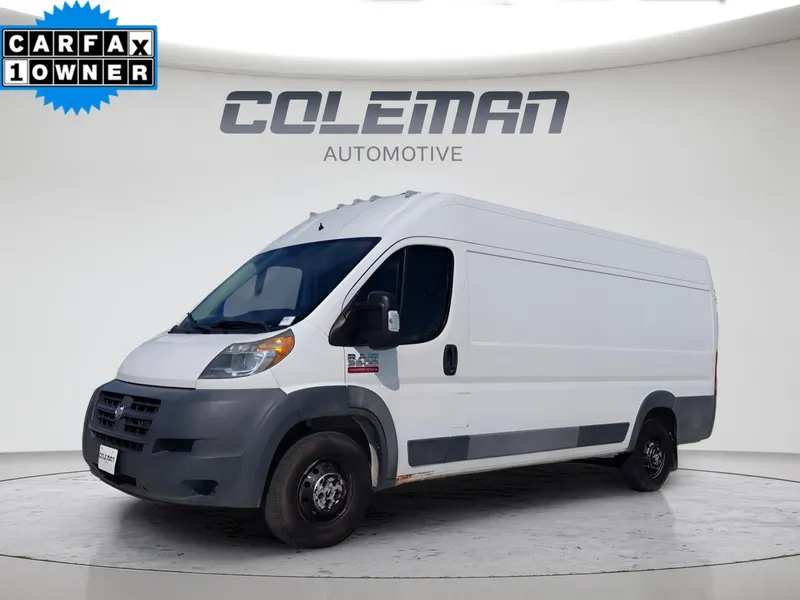 2016 RAM ProMaster Cargo Van 3500 High Roof Tradesman 159-in. WB Ext in Bright White Clearcoat — front three-quarter view