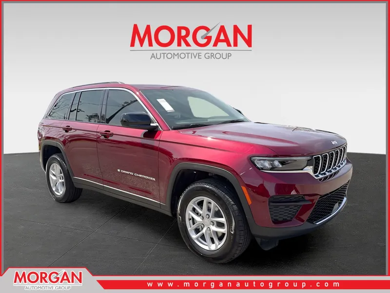 2026 Jeep Grand Cherokee Laredo X in Red — front three-quarter view