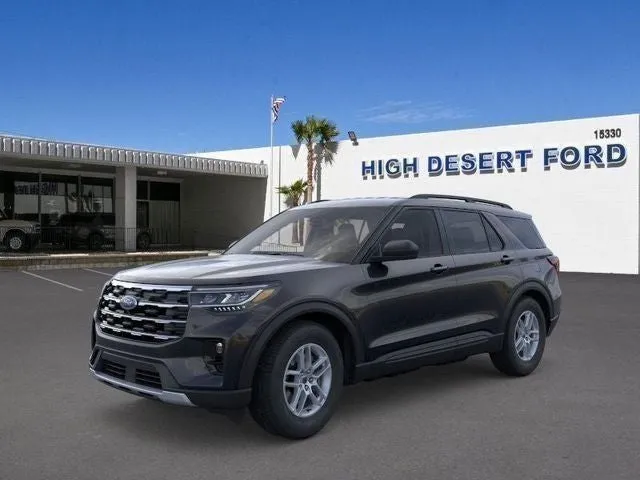 2026 Ford Explorer Active in Black Metallic — front three-quarter view