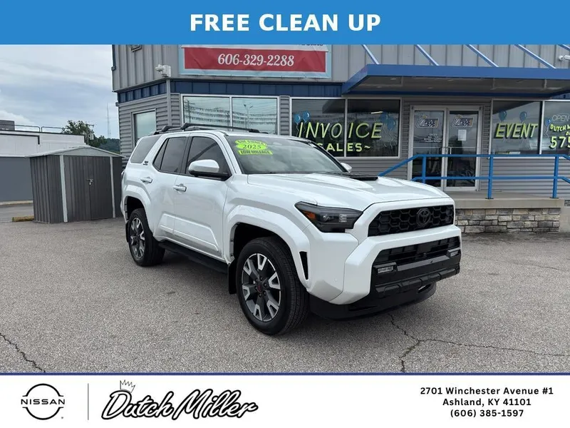 2025 Toyota 4Runner TRD Sport Premium in Wind Chill Pearl — front three-quarter view